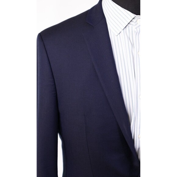 Mens Ryan Seacrest Blue Blazer Sport Coat Sport Jacket Wool 40L Men Button Suits - Picture 6 of 13